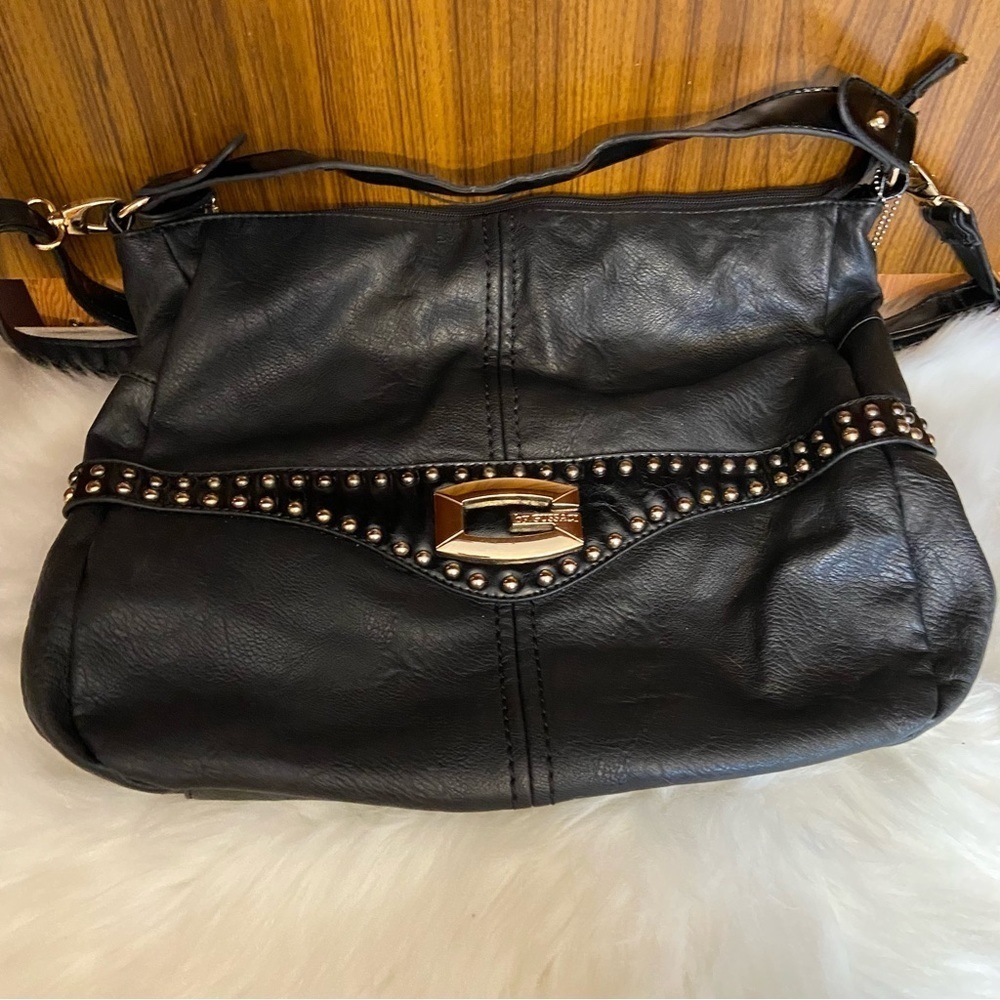 Gussaci‎ women’s black large embellished  bag